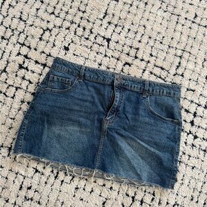 No Boundaries Blue Denim Mini Skirt